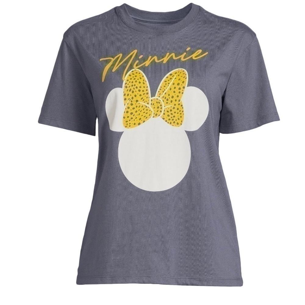 Minnie Mouse Women's Bow Graphic Short Sleeve T-Shirt, Size XXL in Grey BNWOT